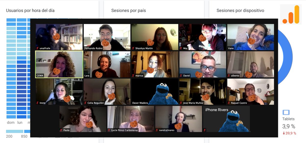 FerRubioA's tweet photo. Hoy en la #clase13 del #equipo225 del curso de #CommunityManager vimos Google Analytics con los amigos de @agencia_Quemkt 

Cómo funcionan las cookies, cómo recogen datos,los procesan y los convierten en informes.

Una información valiosa a la hora de hacer marketing. https://t.co/RJrflmrXGR
