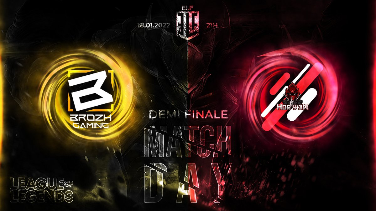 BrozhGaming's tweet photo. ⚔️ MATCH DAY ⚔️

Notre équipe League of Legends est en Demi Finale de l'arbre Mineur @EsportLeagueFr2 

🆚 @HorYJIN 

#ELFStep https://t.co/8McrAUej0f