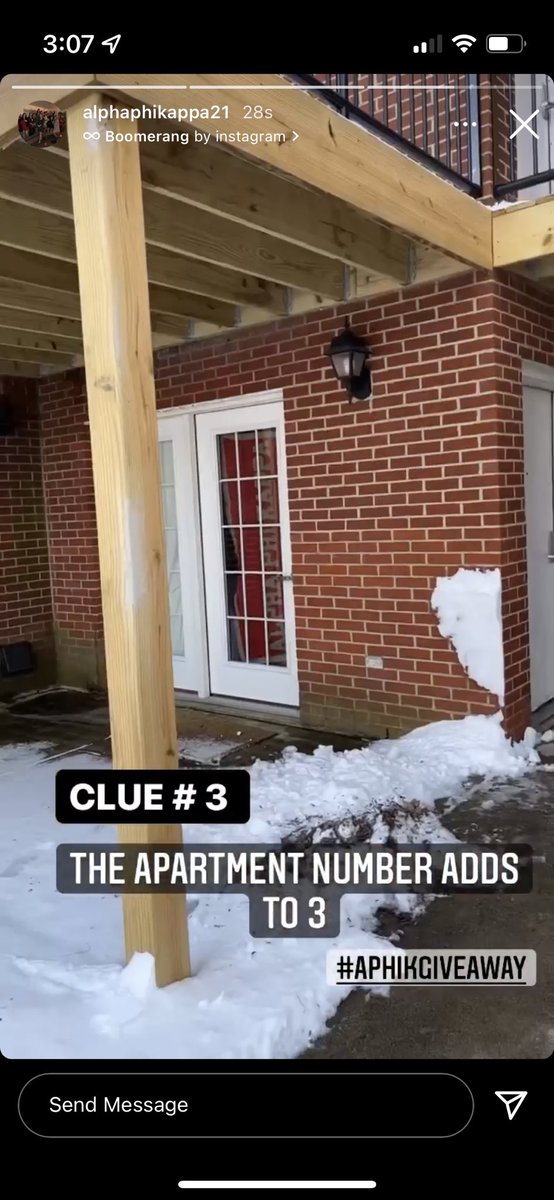 Clue # 3: The apartment number adds to 3