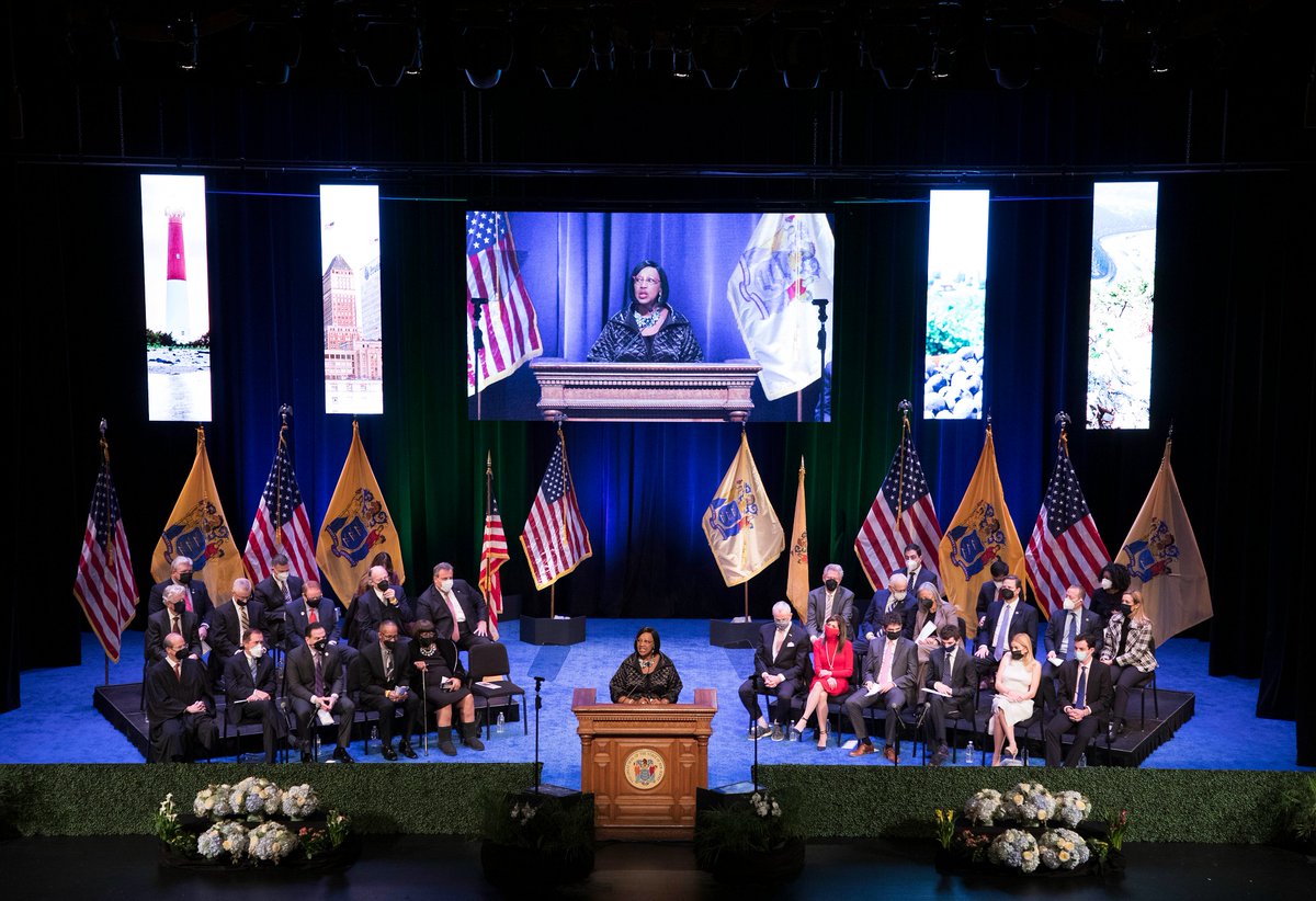 NJDCA's tweet photo. Congratulations to DCA Commissioner @LtGovOliver on the inauguration of your 2nd term in office. We look forward to the next 4 years of your continued leadership!👏🏾 #InaugurationNJ https://t.co/nlYNpLQNMn
