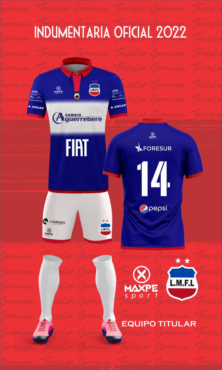 ligaminuana1918's tweet photo. 🔴⚪🔵 Presentamos la indumentaria 2022 de la Selección de Lavalleja hecha por los amigos de @maxpesport !!! 🔥 https://t.co/vBGwA8Ha9Q