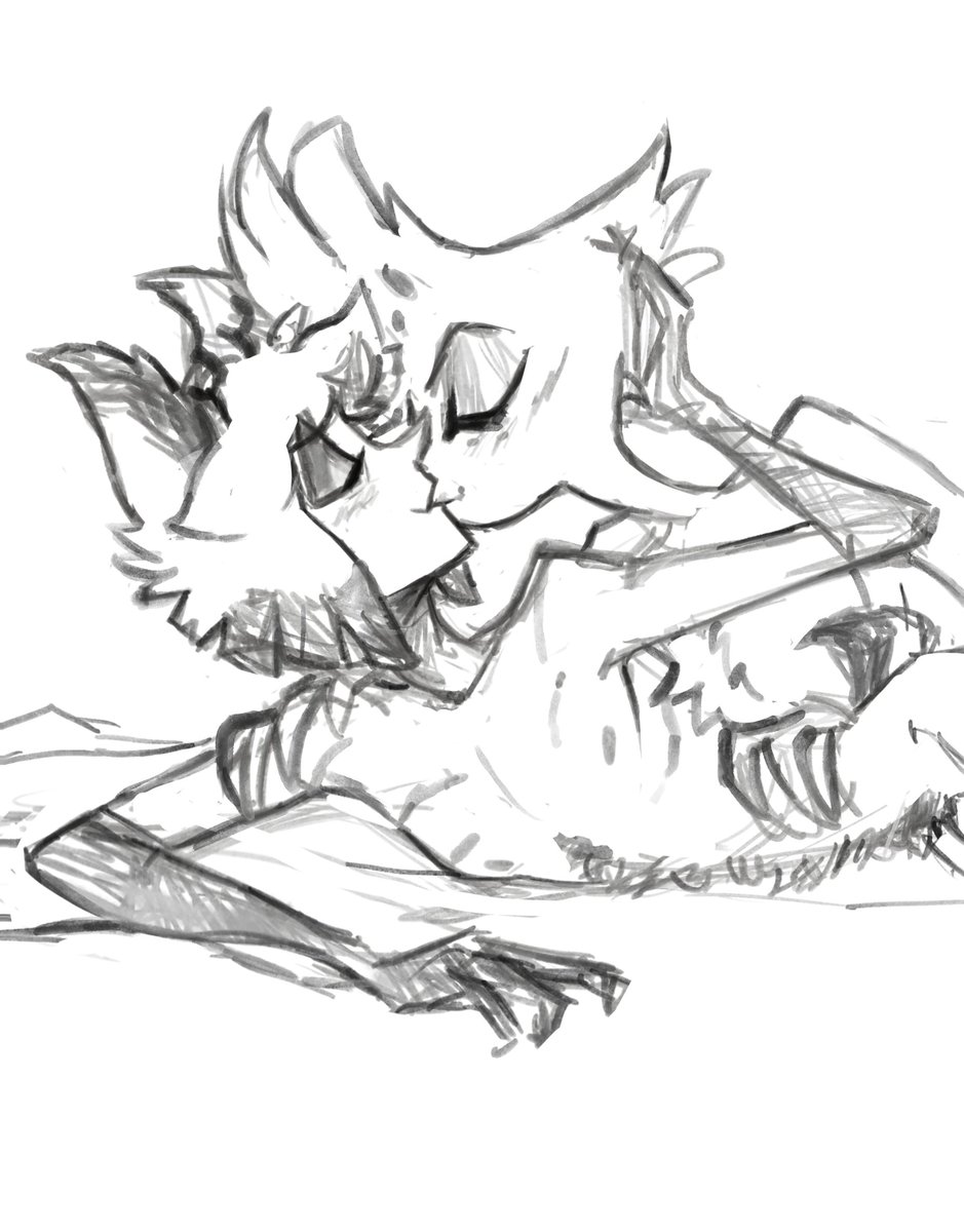squidywardo's tweet photo. so here's three sketches, one of them being the previous one 'finished.' kiss + tentacle thing i spent too long on for it to look so bad LOL. anyways- ... #radiodust #hazbinhotelnsfw #hazbinhotel https://t.co/eH9j8ptpCm