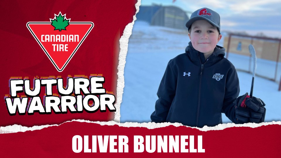 Congratulations to tonight's <a href="/CanadianTire/">Canadian Tire</a> Future Warrior, Oliver Bunnell from the U11 B Kings!

#AllInTogether | <a href="/MJHockey/">Moose Jaw  Hockey</a>