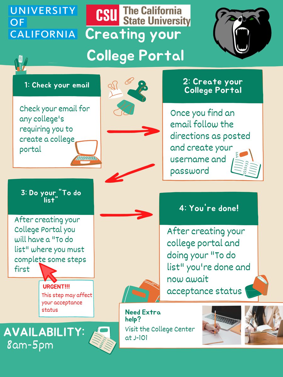 pv_eaop's tweet photo. Seniors!

Make sure to be checking your email for colleges requiring you to create your college portal! 🐻💚 https://t.co/2c45qWr8CY