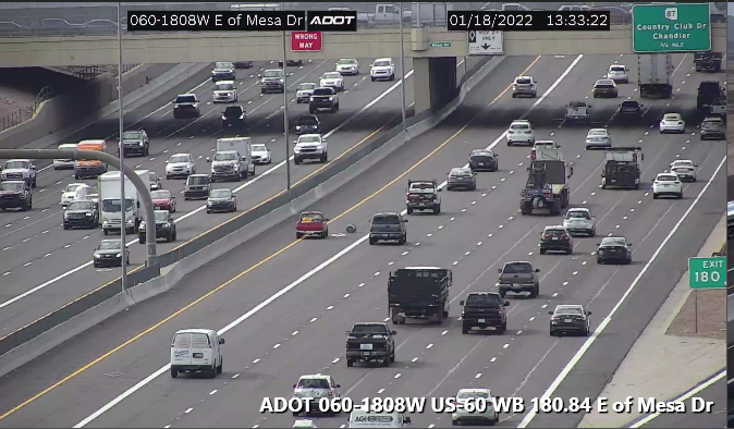 ArizonaDOT's tweet photo. US 60 WB near Mesa Drive: Watch out for a trash can in the HOV lane. 

Check your route before you head out with the ADOT Alerts and AZ511 apps: https://t.co/MxTvyyEdpM

#phxtraffic #secureyourloads https://t.co/o1brv2Dgky
