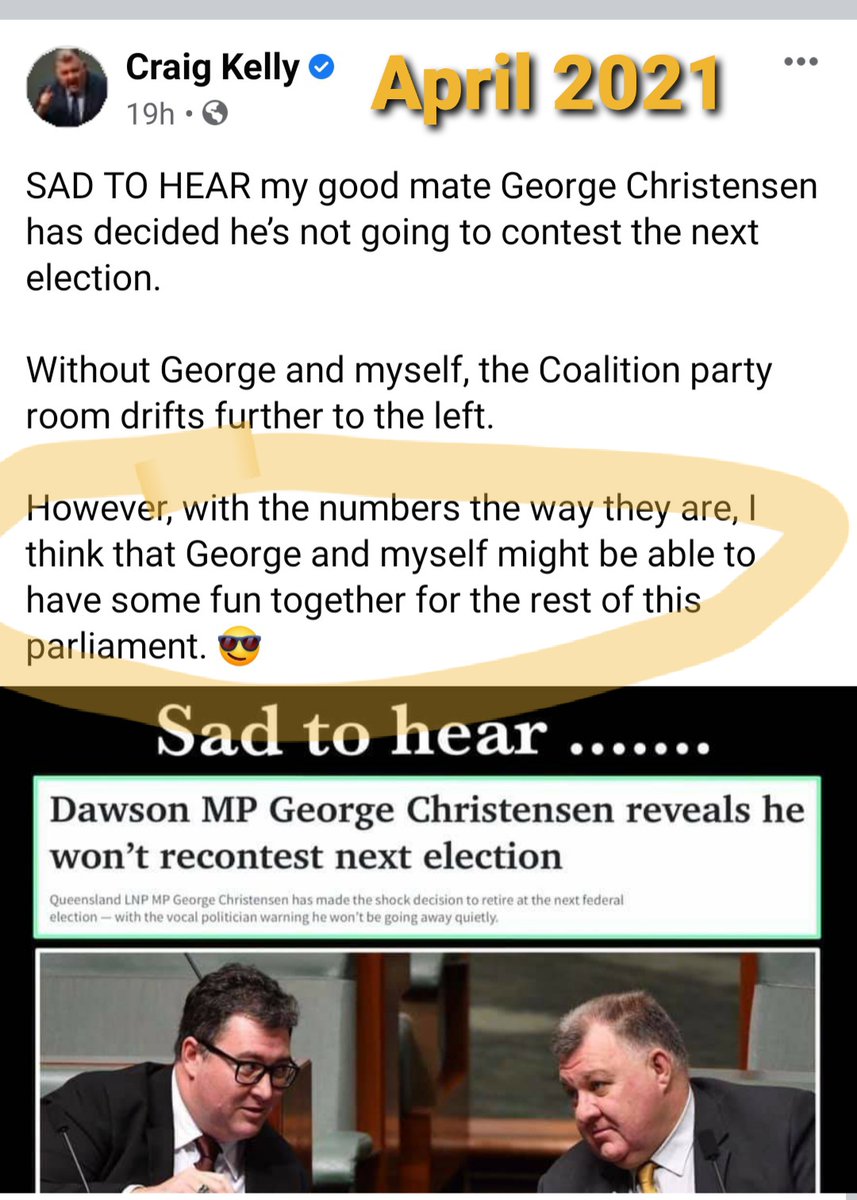 #CraigKelly and #GeorgeChristensen peddle outrage for likes. It's a warped sense of political currency. 

This image is from Craig Kelly's now defunct Facebook page. 

It's a joke right? The joke though, was always on us. 

#HughesVotes #Auspol