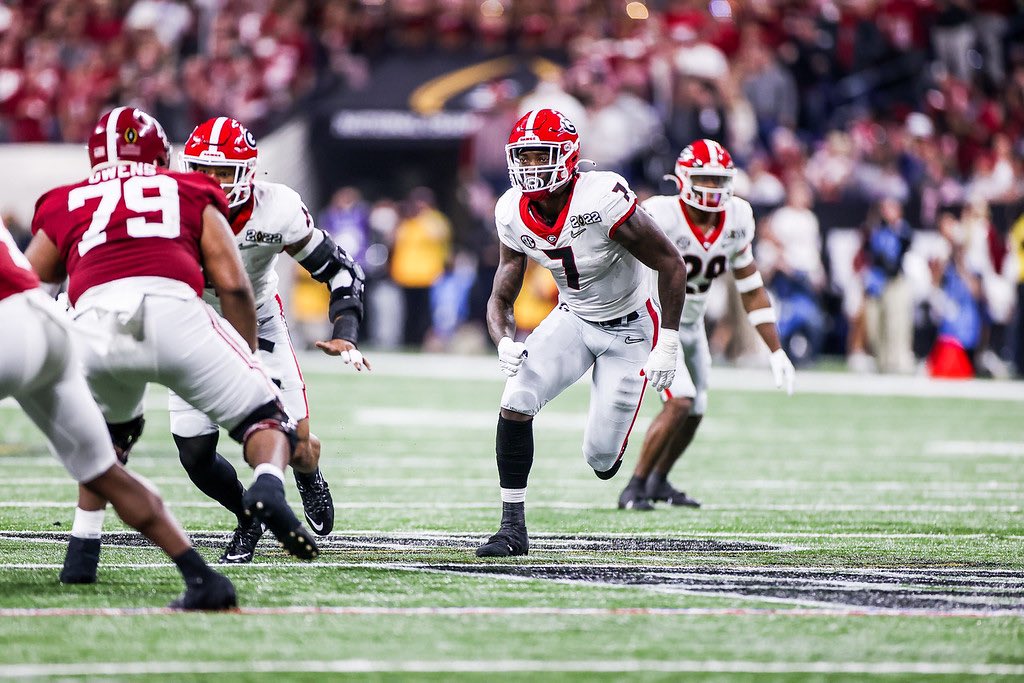 BrooksAustinBA's tweet photo. As @CoachSchuUGA gets set to send 3 LBs inside the top90 of one draft, 

I’m here to remind you that if you play linebacker at Georgia, you play on Sundays. 

That’s all. https://t.co/uMJgRN4g5l