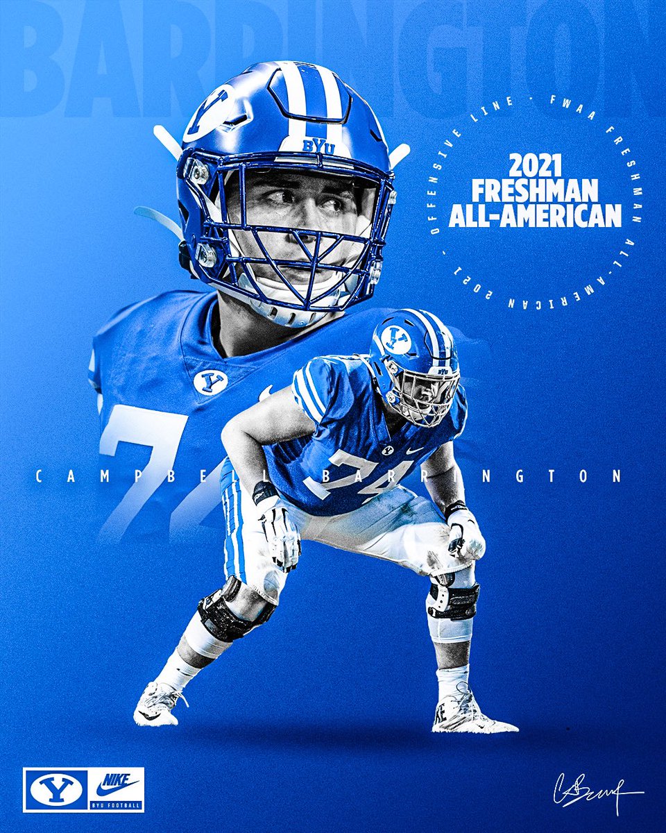 Congrats Campbell! Well deserved.  <a href="/TheFWAA/">Football Writers Association of America</a>  Freshmen All American Team