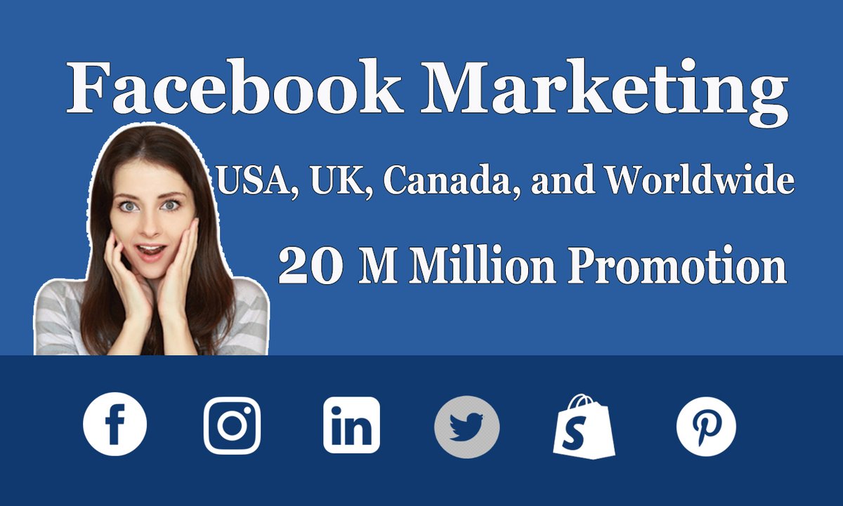 AzadHfiza's tweet photo. I will do 20M Facebook marketing, promotion, and advertising in the USA, UK, Canada and Worldwide
-
For more details click the link:
https://t.co/faU2AkfrFg
-
#facebookmarketing #facebookpromotion #facebookadvertising #facebookads #promotion #facebookpromotion #facebookadsmanager https://t.co/JHUHq4DX6x
