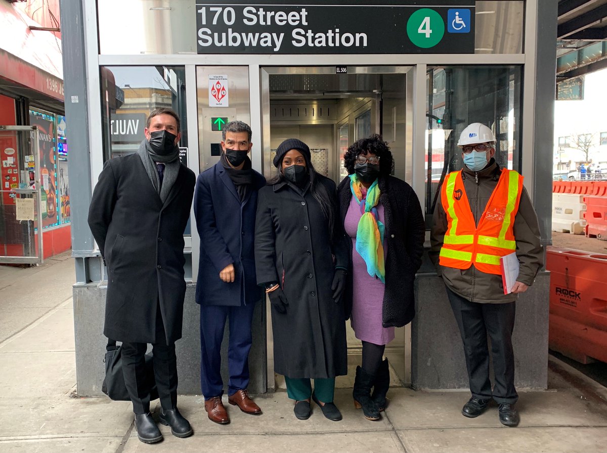 This morning Commissioner Rodriguez joined <a href="/MTA/">MTA</a> to unveil three new elevators and two new staircases at the 170 St subway station on Jerome Ave in #theBronx. The elevators allow the station to be accessible to all customers for the first time.