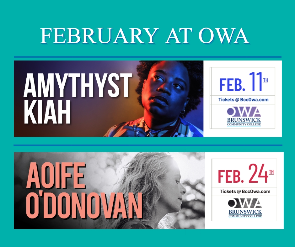 Up next at OWA in Feb are Amythyst Kiah on the 11th &amp; Aoife O'Donovan w/ special guest Yasmin Williams on the 24th! Tickets are on sale NOW. Preshow fun includes food trucks &amp; beer/wine vendors! Get your tickets at BCCOWA.com.  #livemusic #femaleartists #livemusic