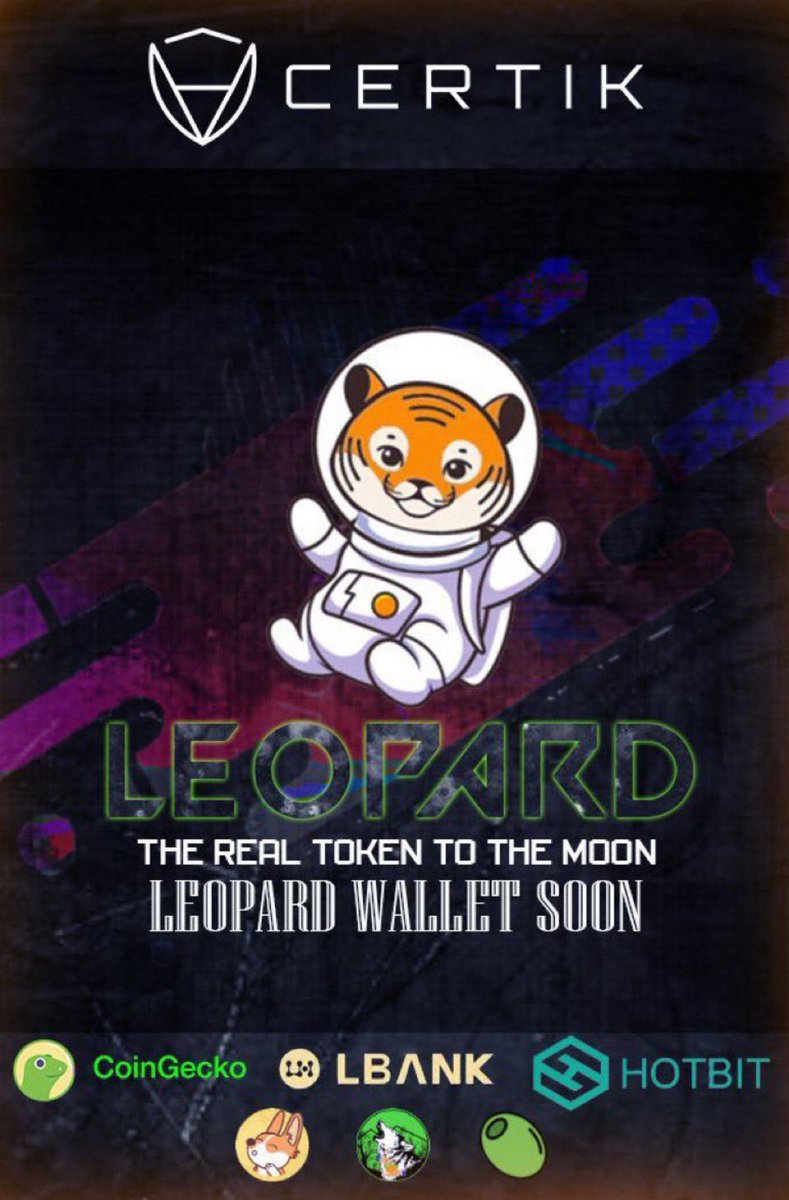 leopard_legion's tweet photo. @davidgokhshtein #LEOPARDTOKEN🚀 
✅Liquidity is locked
✅Certik Audited💥💥
✅Wallet incoming 
✅Leopard swap
✅game.nft.defi
✅108K holders
✅Pancakeswap
✅HotBit
✅Fegex
✅L bank
✅Leopard Store
✅buy and hold
✅X5000 soon💥

#leopard #leopardarmy #certikaudited #leopardwallet @Leopardbsc https://t.co/TlKce9sHMO