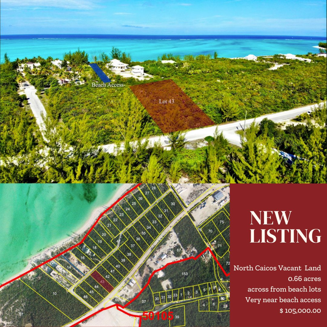 LesterForman's tweet photo. New listing, vacant land across the street from an amazing section of North Caicos beach. DM for more information

#IslandDreams #TurksAndCaicosRealEstate #LuxuryRealEstateSpecialist #LandInvestment #DreamVilla https://t.co/VB4AdHCq6e