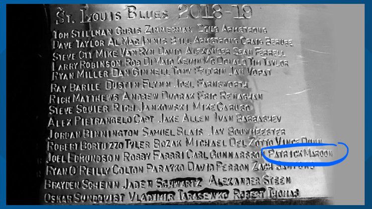 keeperofthecup's tweet photo. Here is a cool #stanleycup fact! Did you know between 2019 and 2021 @patmaroon was a member of all 3 #stanleycup teams. Better known as the "Patrick Hat Trick" If he is fortunate to win this season, would it be known as "Maroon 4"? @StLouisBlues @NHL @TBLightning @HockeyHallFame https://t.co/pvHAVHXauk