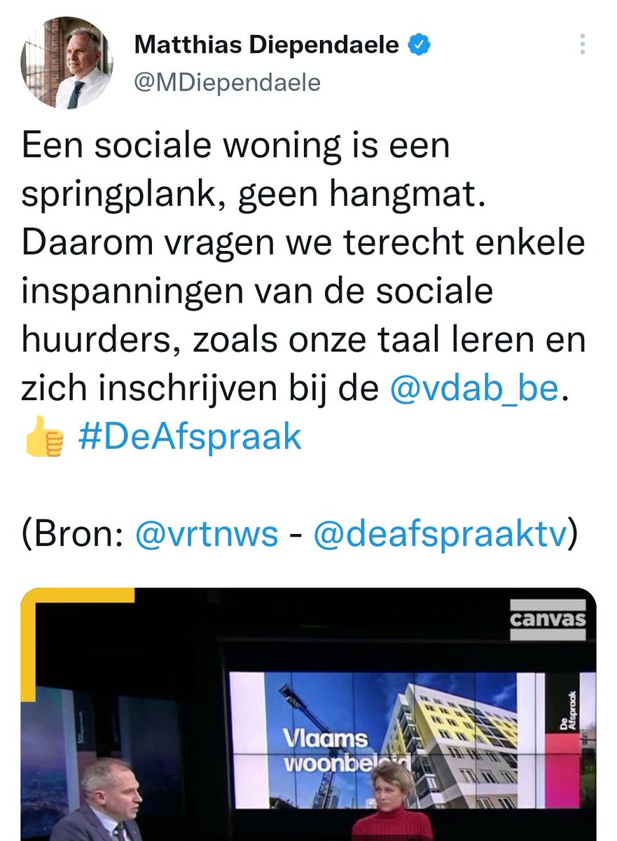 FrankDierickx's tweet photo. #springplank
#hangmat
#onze_taal_leren
Stuitende tweet. Sociaal een zero.
Stel u voor dat we een "Onafhankelijk Vlaanderen" zouden moeten meemaken, geregeerd door dit soort asociale en polemiserende politiekers, aangevuld met nog 'n stuk of wat VB'ers 😱
#Samen_tegen_nationalisme https://t.co/mUtDpXUSv4