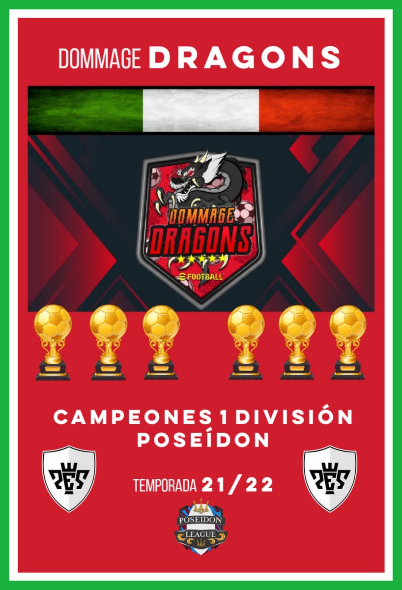🏆 ¡CAMPEONES DE 1 DIVISIÓN @Poseidonleague
 2021/22!
6 liga consecutiva

Lo extraordinario es que parezca normal.

🖌🎨 #WeColorLaLiga  🔥🔥🔥 🐉

#10v10 
<a href="/GNinho59/">BenNinho59G</a> 
<a href="/ArdaGolaaazooo/">exe_ardagolaaazooo</a> 
<a href="/PTeam89/">PEP_TEAM1989</a> 
<a href="/Ferran_PES/">Ferran Usart</a> 
<a href="/Kams10_/">Kams10_</a> 
<a href="/ABbv94/">AndreBBV94</a>
<a href="/PW_Doul/">Fofana Abdoul</a>
@SergiAbramo 
<a href="/ManuelPastranaR/">ManuelPastrana</a> 
<a href="/PataNegra_7/">PataNegra7</a>
