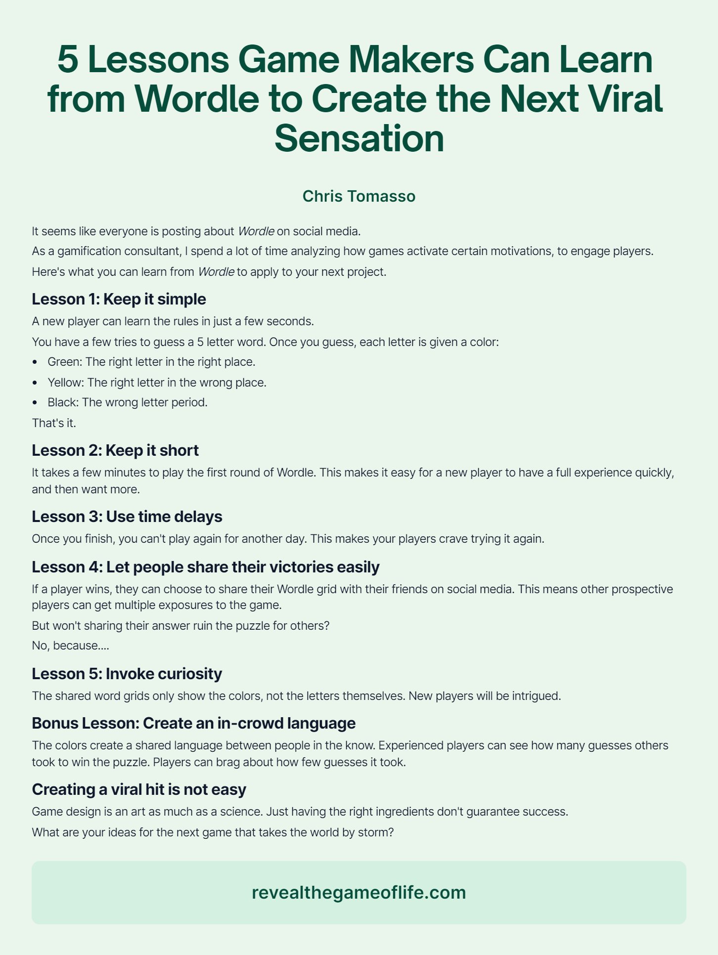 Chris Tomasso on X: "As a gamification consultant, I spend a lot of ...