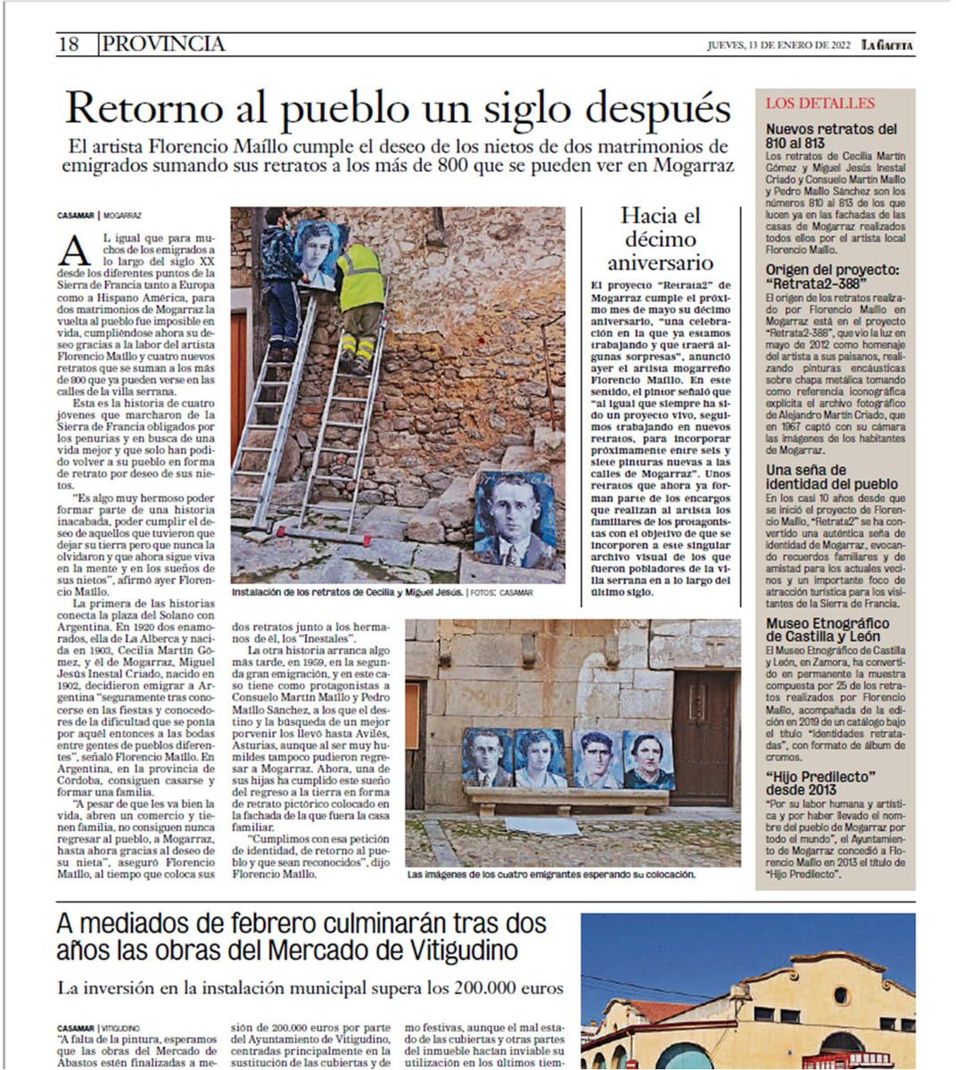 mogarraz_ayto's tweet photo. "Retorno al pueblo un siglo después". La Gaceta #Mogarraz https://t.co/J1xidTu0Kd