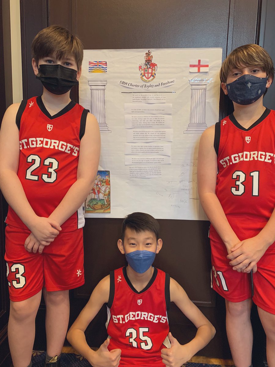 Today a few Grade 5s introduced me to their classroom Charter of Rights and Freedoms. They showed me their individual responsibilities and explained why every student deserves to feel safe, respected, and protected.  Well done gentlemen!