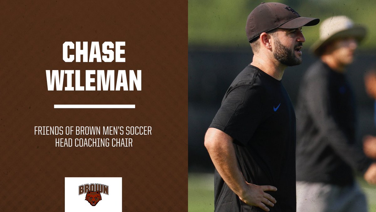 We are thrilled to introduce Chase Wileman as the next Friends of Brown Men's Soccer Head Coaching Chair!

Welcome, Coach Wileman! 

📰 - bit.ly/3qGHQHm

#GoBruno