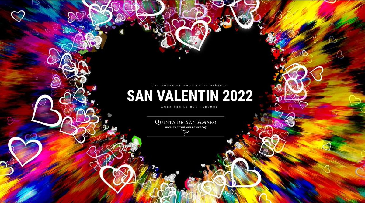 💙SAN VALENTIN 2022💙
¿QUIERES QUE SEAMOS CÓMPLICES DE UN DÍA INOLVIDABLE?
@quintasanamaro  te ofrece una » Noche de Amor entre viñedos *» para que disfrutes de un día especial junto a la persona que más quieres o regalar una experiencia inolvidable.
 ➡️ quintadesanamaro.com/es/san-valenti…