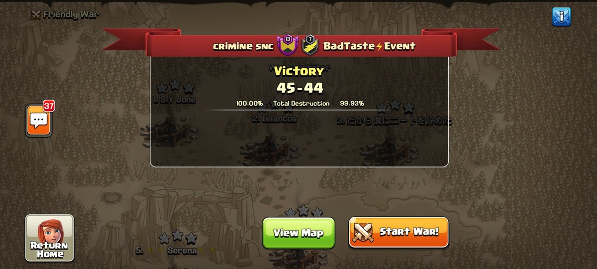 criminesnc's tweet photo. Quarter Final of @MinerLeagueCW RCL.
Not our best performance, but we still got the perfect war.
Now it's time for semi final!๐
#FearTheCrime
#Oppaa
๐ต๐ปโโ๏ธ๐ต๐ปโโ๏ธ๐ต๐ปโโ๏ธ https://t.co/WCFjUvP1JP