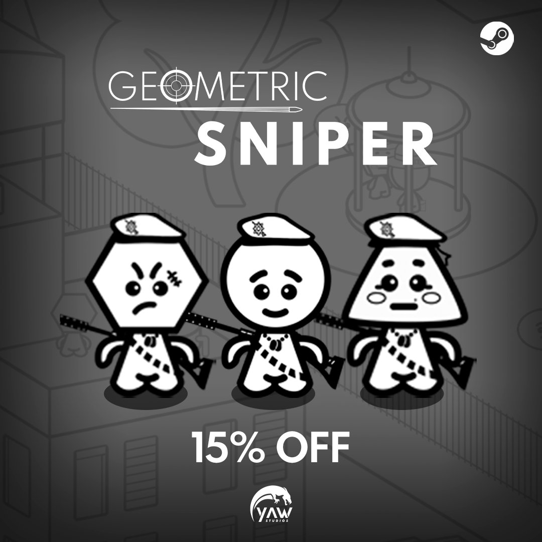 YawStudios's tweet photo. Geometric Sniper, em promoção essa semana!!
.
Você está preparado?
.
.
#gsz #steam #indie #closedbeta #yaw #dev #gamedev https://t.co/RWQpAOZ7KH