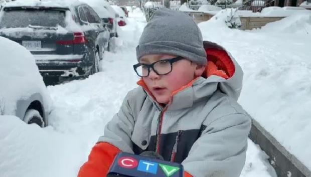 ctvwinnipeg's tweet photo. Toronto boy goes viral after hilarious reaction to shovelling snow https://t.co/88He3b1mtu https://t.co/jGlLCKaURl