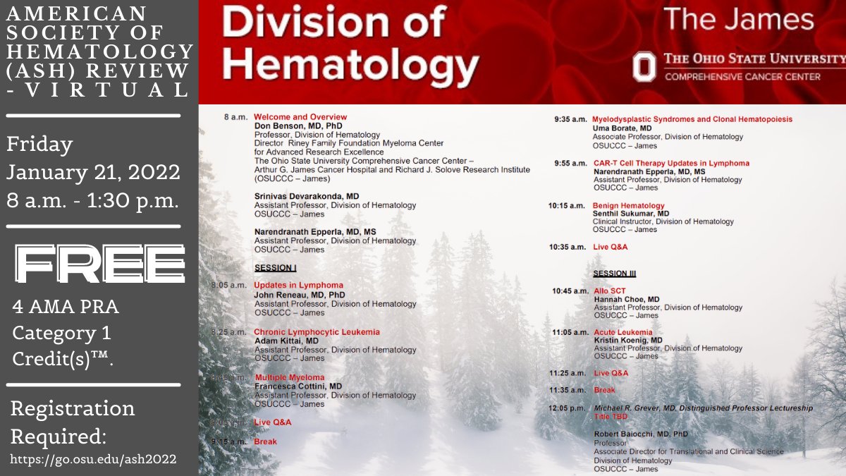 OSU Hematology on Twitter "Countdown to ASH_hematology Review 2022