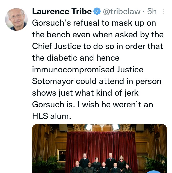 olivier_patti's tweet photo. @mommamia1217 @DrDinD Professor Tribe...
"Shows just what kind of jerk Gorsuch is."
Yes.. Shameful to @Harvard ..
But more than that
Shameful to our COUNTRY and the highest court..
#gorSuchADick https://t.co/u5FbIHDN57