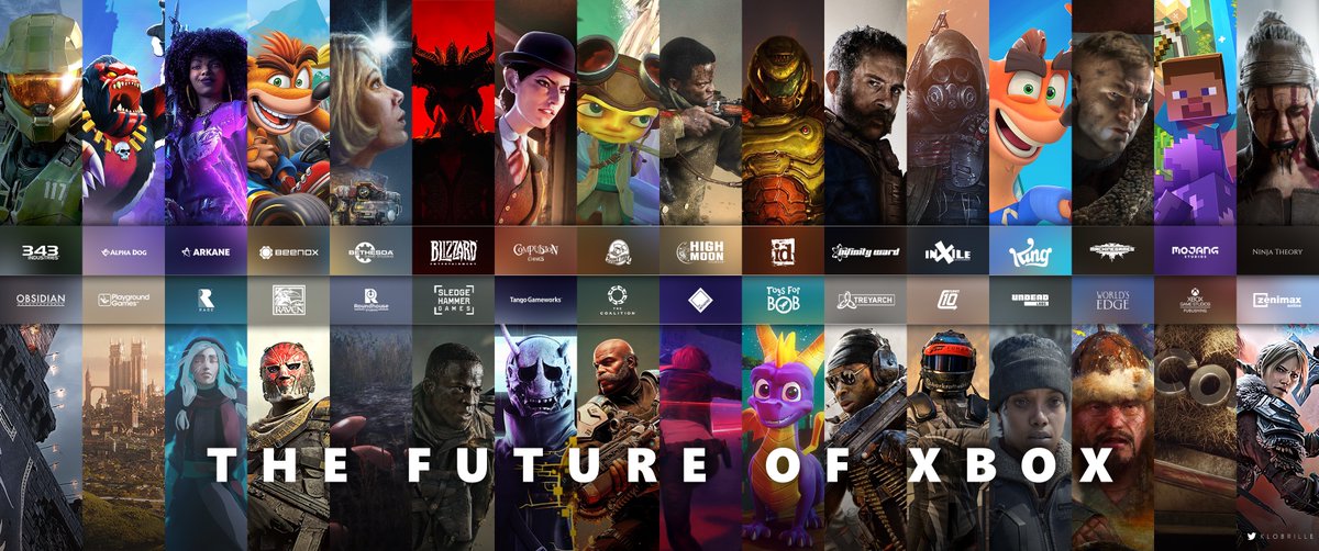 Klobrille on X: The future of Xbox  Powered by incredible Xbox  first-party teams at Xbox Game Studios, Bethesda and Activision Blizzard. A  first-party studios force surreal to look at.  /