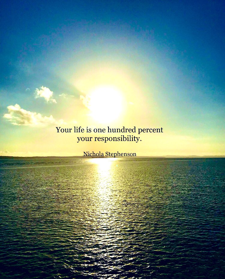nickystevo's tweet photo. Your life is one hundred percent YOUR  responsibility ! #positive #Mentalhealth #mindset #mindsetmatters #life #ThinkBIGSundayWithMarsha #startliving https://t.co/Mm8bB8REq4