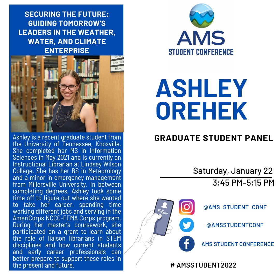AMSBoSA's tweet photo. Letโs give a shout-out to the speakers for the Graduate Student Panel! ๐ฃ๐
#AMS2022 #AMSStudent2022 https://t.co/i9CPYo97JN