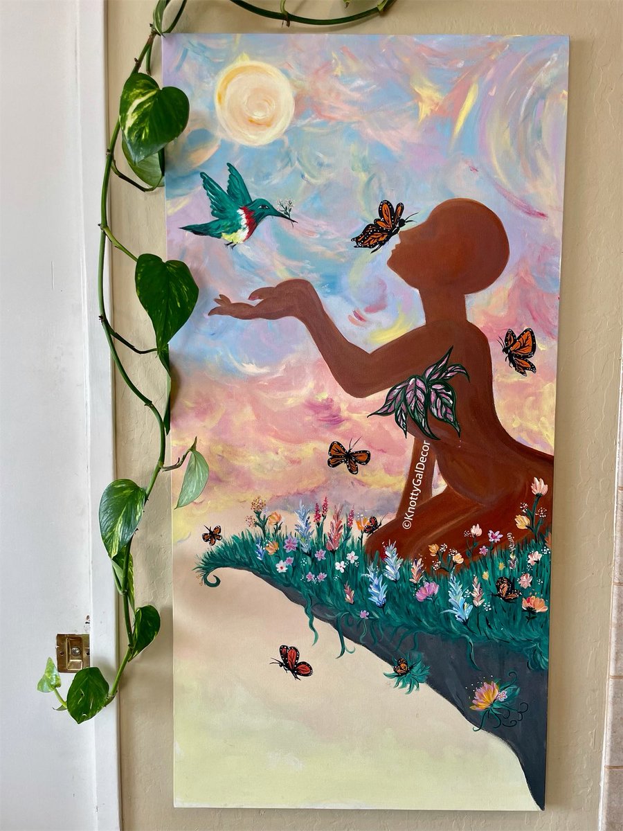 KnottyGalDecor's tweet photo. ✨“Divine Feminine Energy”✨
Acrylic on 4ft by 2ft canvas https://t.co/26NcHK2r5o