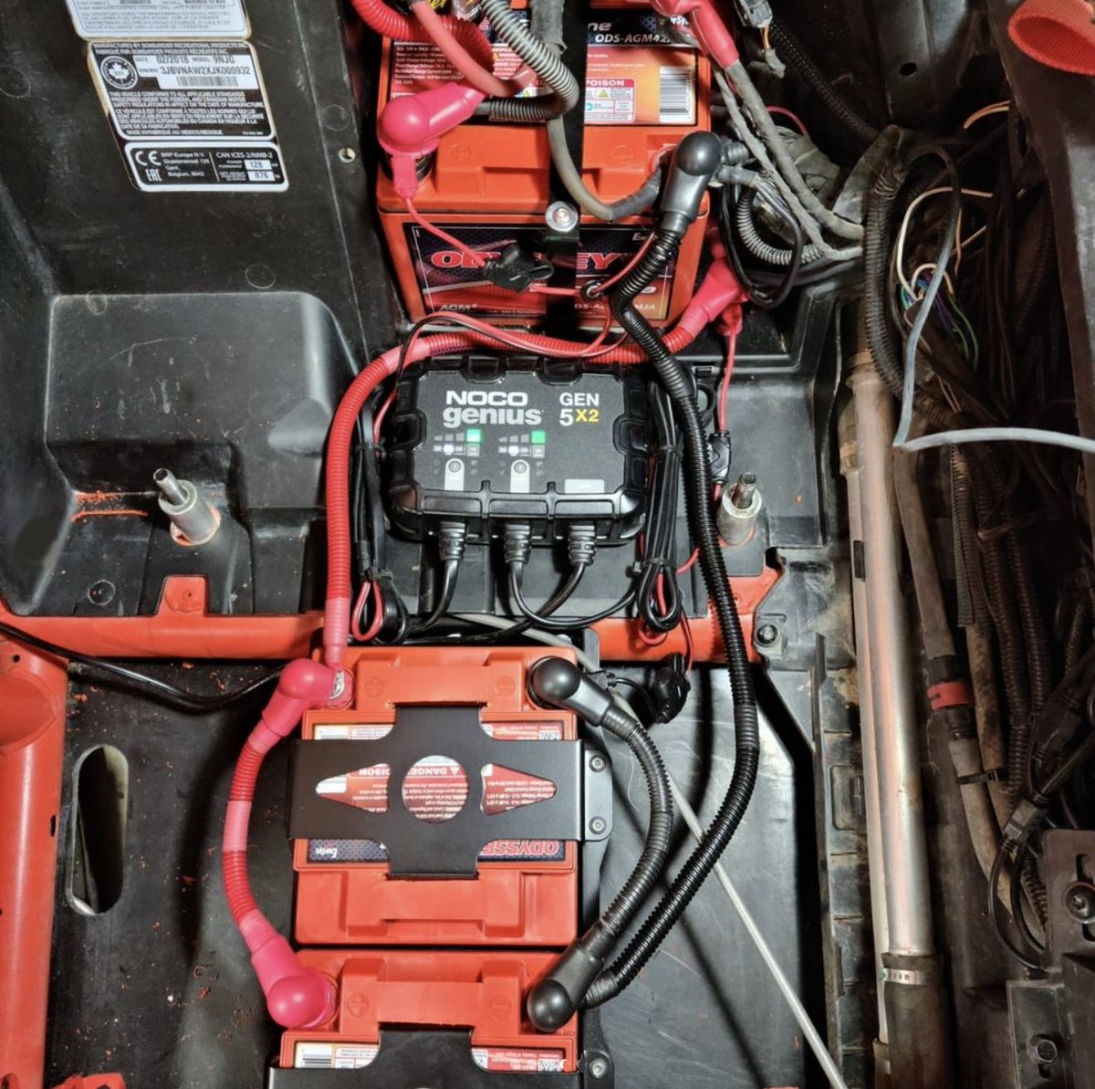 ODYSSEY_Battery's tweet photo. Shout out to #Instagram user (lytshowdave) for this awesome #TestimonialTuesday! After his client was having some battery issues, he installed a triple #OdysseyBattery setup with a #pc1200 in the primary location & a pair of #pc925 in the auxiliary location. WOW! 🤩🔋 #MyOdyssey https://t.co/5absghUZel