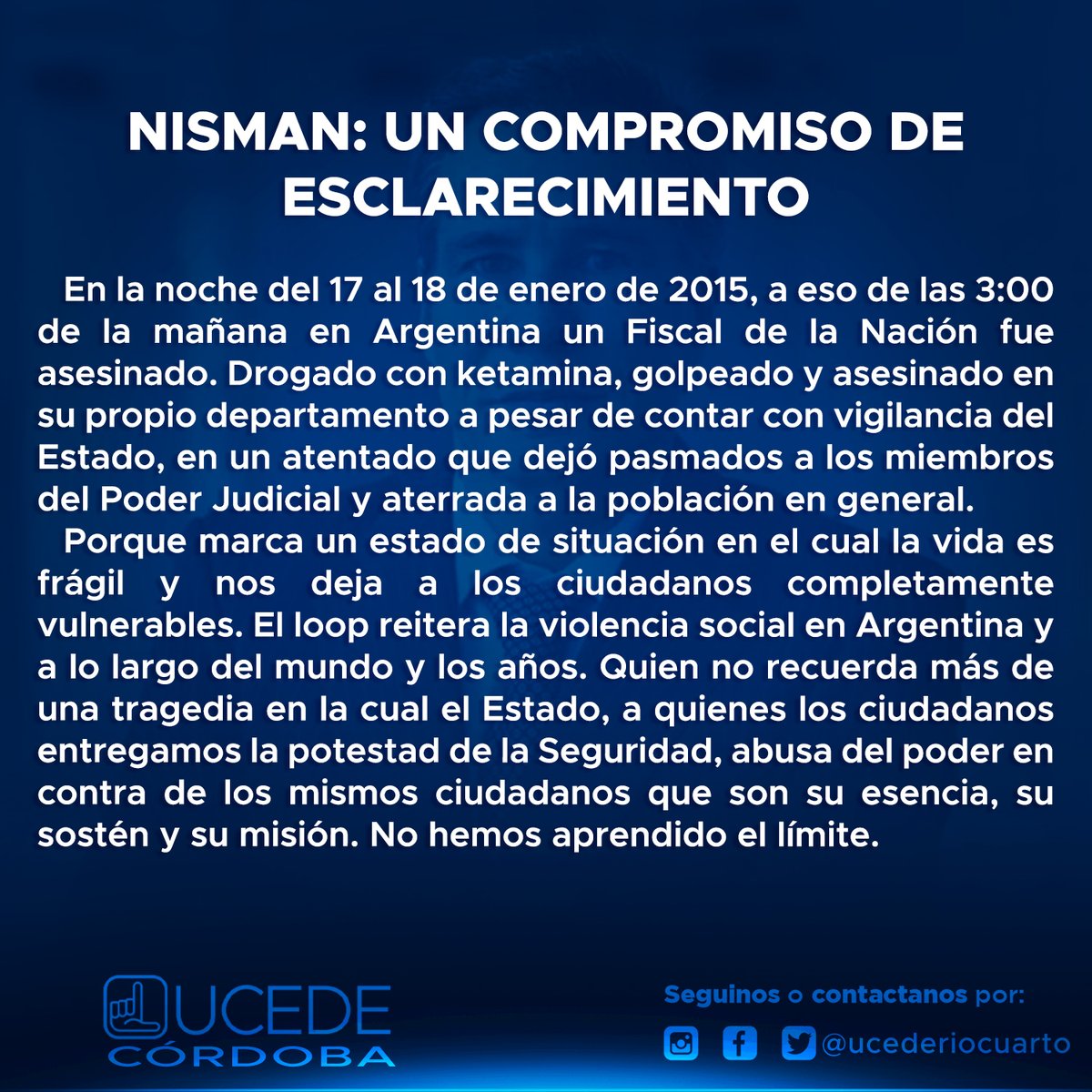 ucederiocuarto's tweet photo. #Nisman #DAIA #AMIA #Memorandum #Iran #Irán #CristinaKirchner https://t.co/Eys62cJ9JK