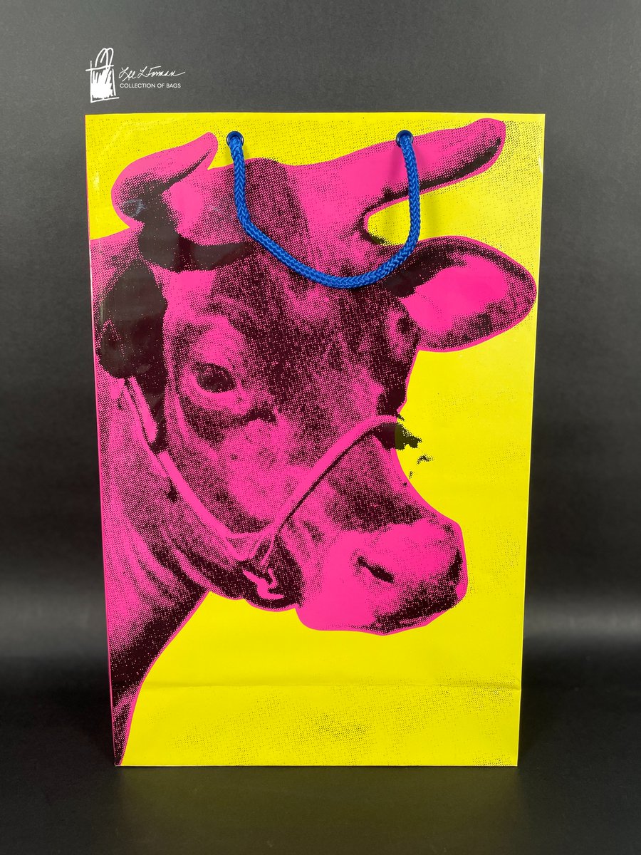 20/365: Andy Warhol's cow series is among his most recognized work. Pink Cow on Yellow Background (1966) was reproduced on this bag for Andy Warhol: A Retrospective, organized by the Museum of Modern Art. This particular bag promoted the exhibit at the Art Institute of Chicago.