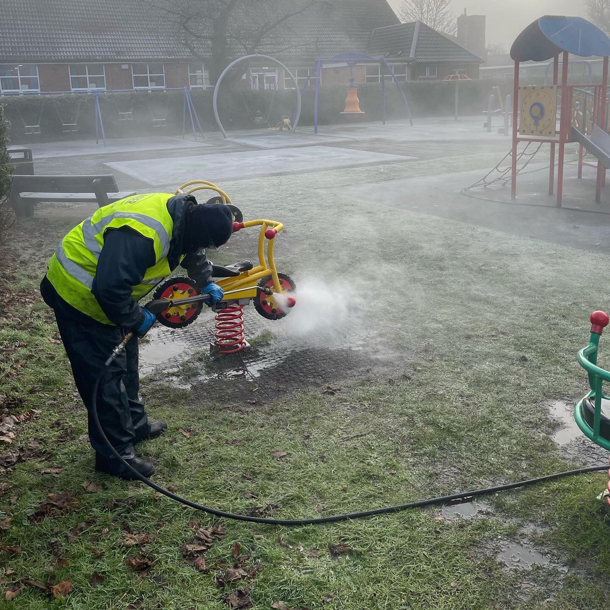 humberclean's tweet photo. Playground cleaning in Elloughton today https://t.co/TqyfXofFPG