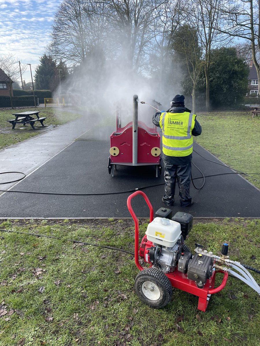 Playground cleaning in Elloughton today