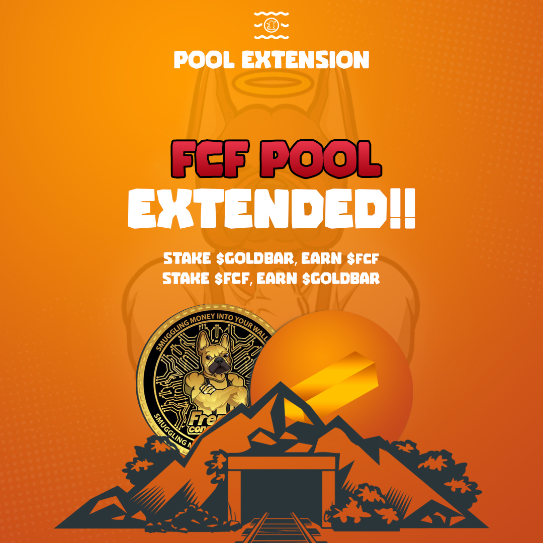 Howdy everyone! 🤠

Our pools with the lovely @FCF_Bsc guys got extended once again! Watch out for some more french bulldogs in our Mines! ⛏️

Enjoy the hot APRs as usual, currently over 400% 🔥🚀