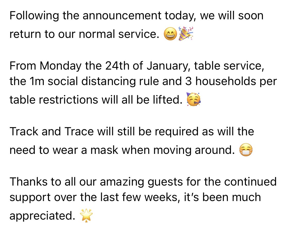 Weavers_Mill's tweet photo. Guest Notice regarding the new restrictions. 

We appreciate all support and can’t wait to welcome you back to the bar☺️

Team Weavers x https://t.co/my8TBpncL1