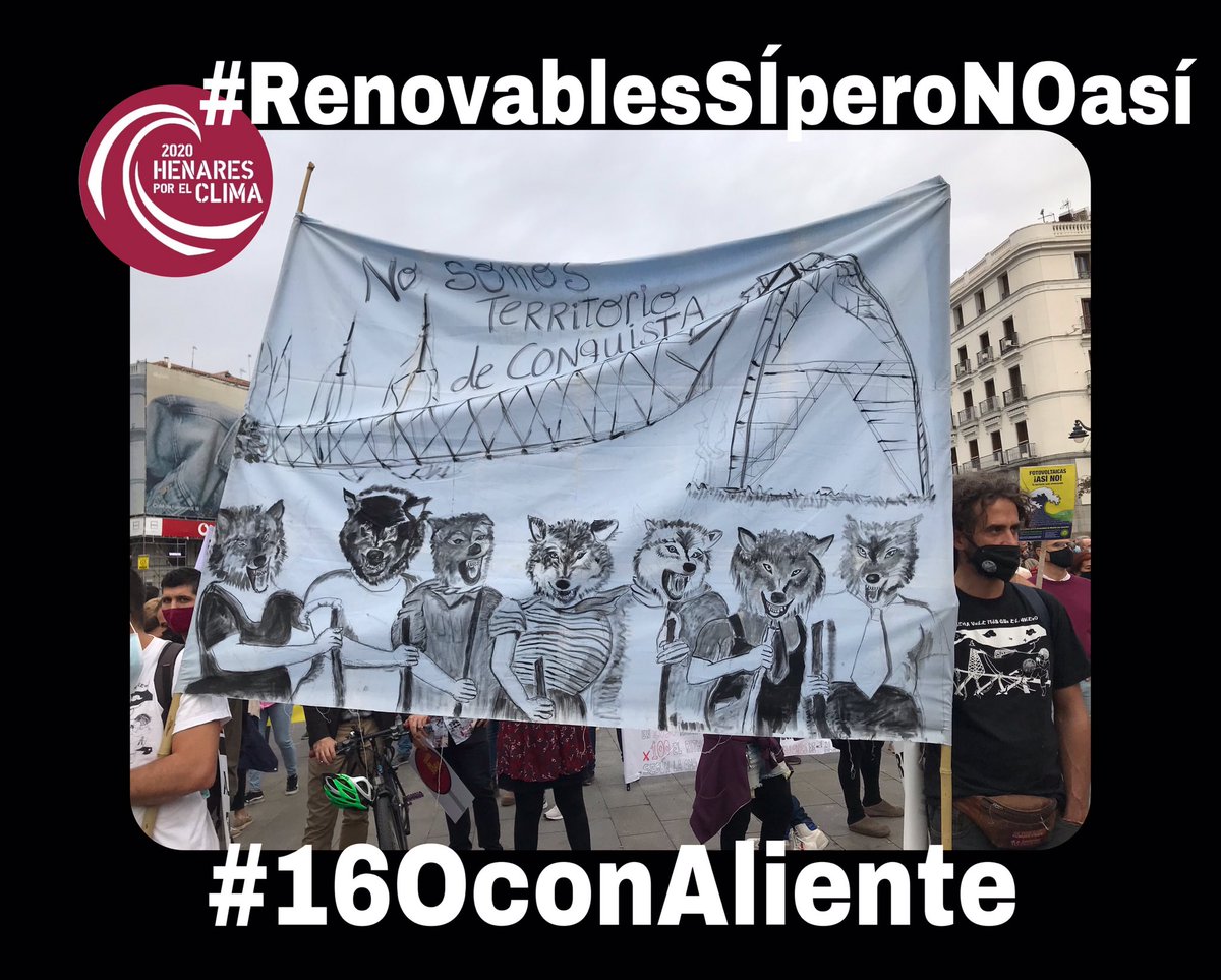 henaresxelclima's tweet photo. Más fotos📷 de la manifestación #16oconaliente ✊🏽en la que participamos junto a lxs compas de @EcologistasAlc1 ✊🏽

No somos territorio de conquista🐺

El oligopolio hidroeléctrico te está robando, manipula los precios a su gusto, coloca a políticxs en sus filas,
(1/2) https://t.co/fqz47GWvs9