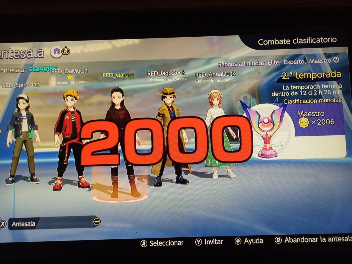 2000 puntos ya! Lets go! Se hace facil con team, ahora por mas! #RedsGaming #PokemonUNITE