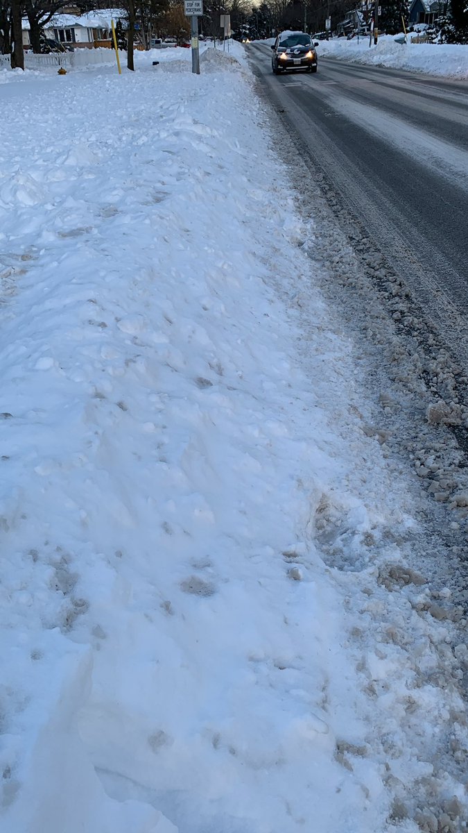 Bernster65's tweet photo. @krushowy @tdsb Snow clearing?! Can’t wait in a safe spot for the bus. https://t.co/jwtd7sEFQV
