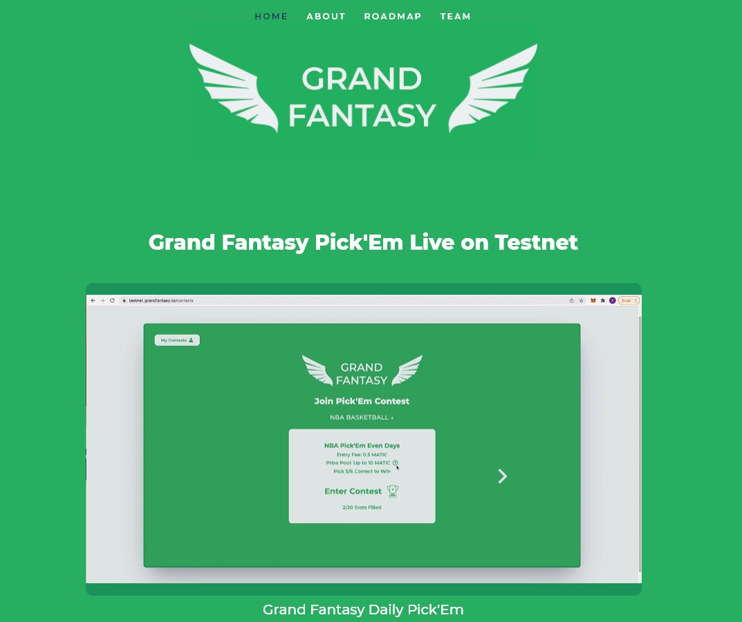 grandfantasyio's tweet photo. Check out our new UI on https://t.co/tZTeVSOLoc 👀 #DFS #Fantasy #NFTs #Polygon https://t.co/T54VC8aObc