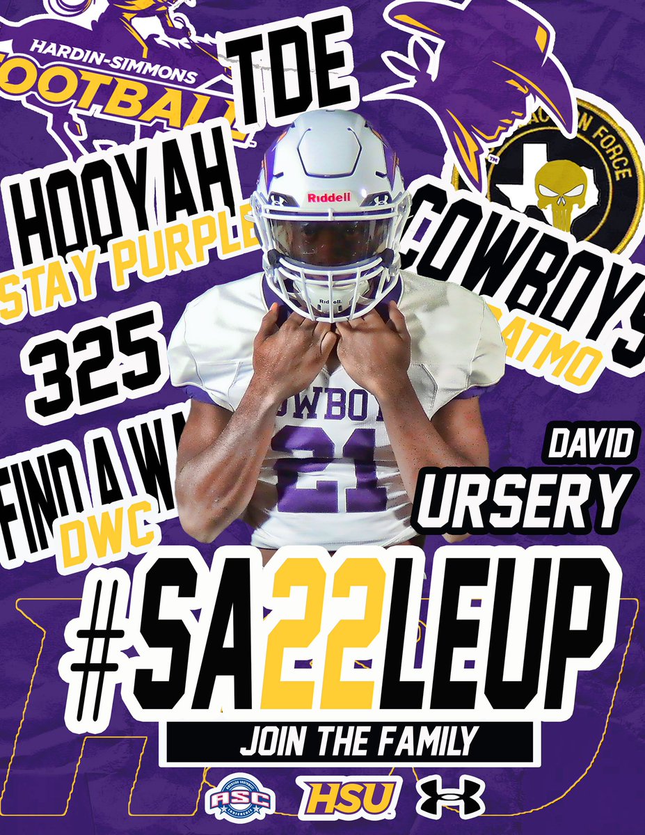 D1Dreams21's tweet photo. 100 % Commited 💛💜 #SaddleUp @Ahy_Rojas02 @BurlesonHSU @GL_Martin82 @WhartonCoSports @RuebenOwens3 @Coach_Worrell https://t.co/yKrj3gJAQd