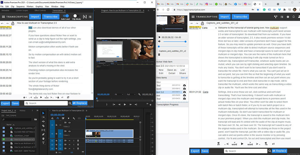 Digital_Anarchy's tweet image. "@Transcriptive Rough Cutter is an amalgamation of #AI -based transcription and Avid’s ScriptSync that can be used inside of Adobe Premiere Pro and over the web." Learn more by reading @allbetzroff review for @postPerspective!tinyurl.com/yumh2ah8 #videoediting #postproduction
