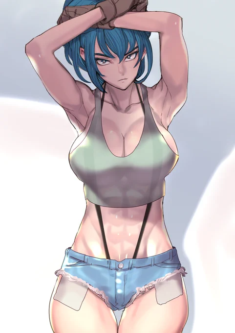 おはよーございます!の腹筋
ドッグタグ描き忘れた…

#kof #レオナハイデルン #snk #格ゲーキャラ描こうぜ 