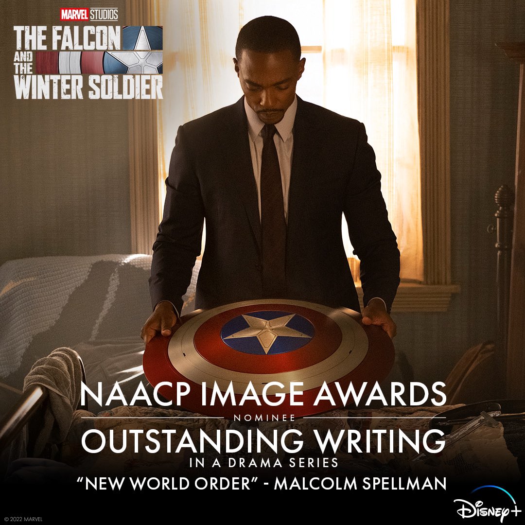 Congratulations to Malcolm Spellman and the team behind Marvel Studios’ The Falcon and The Winter Soldier for their #NAACPImageAwards nomination for Outstanding Writing in a Drama Series.