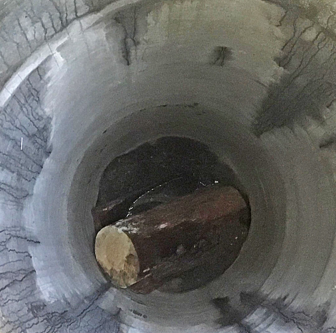 rjn_group's tweet image. Anybody need some firewood? Our #FieldTechs found this chunk of exotic sewer wood during a #manhole inspection. #NASSCO #MACP #engineering